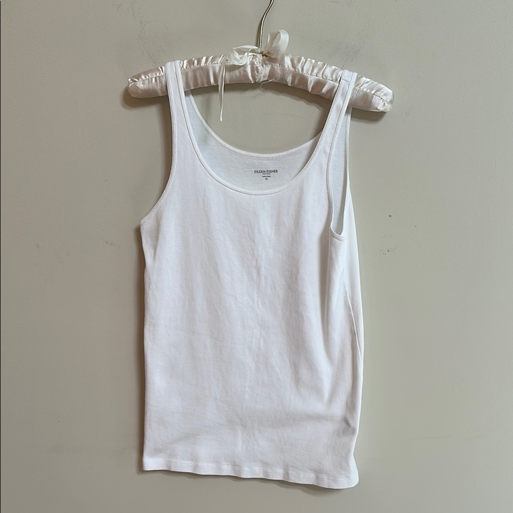 Eileen Fisher Fitted White Tank Top